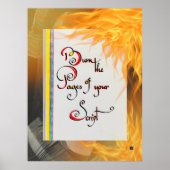 Inspirerend quote De pagina's van uw script brande Poster (Voorkant)
