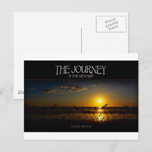 Inspirerend quote - De reis van het leven Briefkaart (Voorkant / Achterkant)