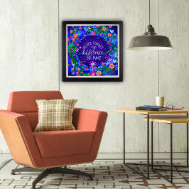 Inspirerend Quote Difference Blue Classroom Poster