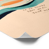 Inspirerend Quote en Cup of Tea Art Poster (Hoek)