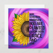 Inspirerend Quote en Hand getrokken Zonnebloem (Voorkant / Achterkant)