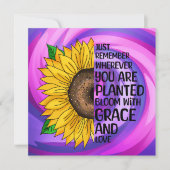 Inspirerend Quote en Hand getrokken Zonnebloem (Voorkant)