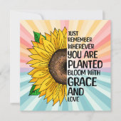 Inspirerend Quote en Hand getrokken Zonnebloem (Voorkant)