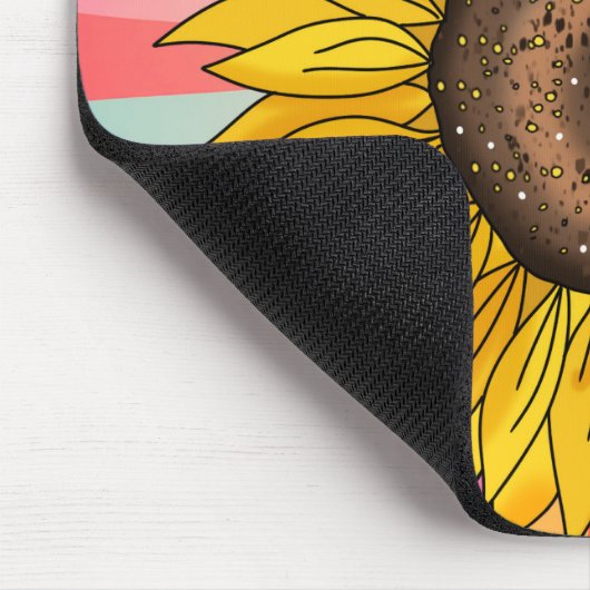 Inspirerend Quote en Hand getrokken Zonnebloem Muismat (Hoek)