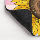 Inspirerend Quote en Hand getrokken Zonnebloem Muismat (Hoek)