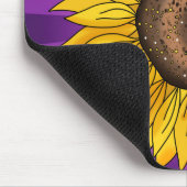 Inspirerend Quote en Hand getrokken Zonnebloem Muismat (Hoek)