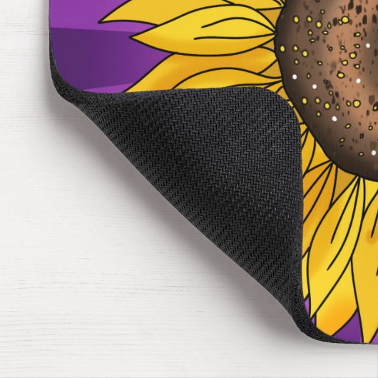 Inspirerend Quote en Hand getrokken Zonnebloem Muismat (Hoek)