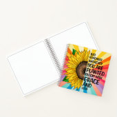 Inspirerend Quote en Hand getrokken Zonnebloem Notitieboek (Binnen)