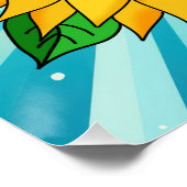 Inspirerend Quote en Hand getrokken Zonnebloem Perfect Poster (Hoek)