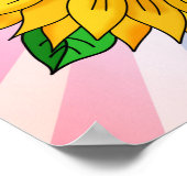 Inspirerend Quote en Hand getrokken Zonnebloem Poster (Hoek)