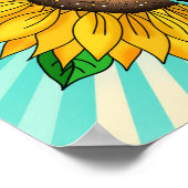 Inspirerend Quote en Hand getrokken Zonnebloem Poster (Hoek)