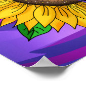 Inspirerend Quote en Hand getrokken Zonnebloem Poster (Hoek)