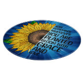 Inspirerend Quote en Hand getrokken Zonnebloem Snijplank (Hoek)