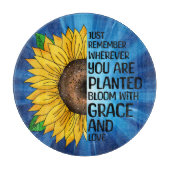 Inspirerend Quote en Hand getrokken Zonnebloem Snijplank (Voorkant)