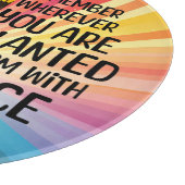 Inspirerend Quote en Hand getrokken Zonnebloem Snijplank (Hoek)