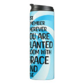 Inspirerend Quote en Hand getrokken Zonnebloem Thermosbeker (Geroteerd rechts)