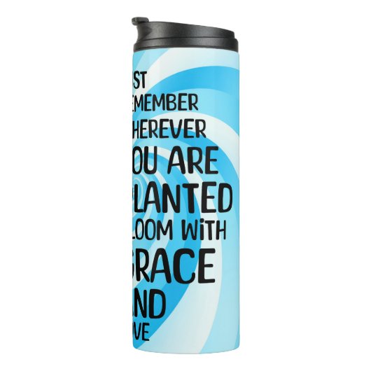 Inspirerend Quote en Hand getrokken Zonnebloem Thermosbeker (Geroteerd rechts)