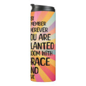 Inspirerend Quote en Hand getrokken Zonnebloem Thermosbeker (Geroteerd rechts)