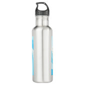 Inspirerend Quote en Hand getrokken Zonnebloem Waterfles (Achterkant)