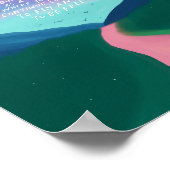 Inspirerend quote en kleurrijke natuur kunst poster (Hoek)