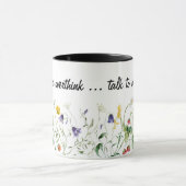 Inspirerend Quote en Wildflowers On White Mok (Midden)