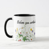 Inspirerend Quote en Wildflowers On White Mok (Links)