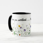 Inspirerend Quote en Wildflowers On White Mok (Voorkant links)