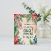 Inspirerend quote Familie Kerstdankbaarheid Briefkaart (Staand voorkant)