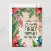 Inspirerend quote Familie Kerstdankbaarheid Briefkaart (Voorkant / Achterkant)