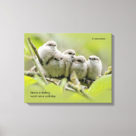 Inspirerend Quote Familie van vijf zangvogels Canvas Afdruk