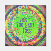 Inspirerend Quote  FloraI Groen Magneet (Voorkant)