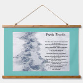 Inspirerend Quote Fresh Tracks Hangend Wandkleed (Voorkant)