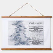 Inspirerend Quote Fresh Tracks Hangend Wandkleed (Voorkant)