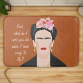Inspirerend quote Frida Kahlo Illustratie Vrouwen Badmat