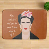 Inspirerend quote Frida Kahlo Illustratie Vrouwen Badmat