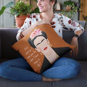Inspirerend quote Frida Kahlo Illustratie Vrouwen Kussen