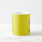 Inspirerend quote geel roze cadeau voor haar mok (Center)