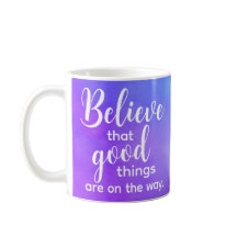 Inspirerend quote: Geloof goede Paarse Waterverf