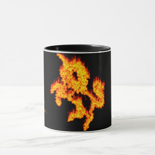 Inspirerend quote geloof vuur eenhoorn vlammen mok (Midden)