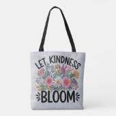 Inspirerend quote/Gezegden/Flowers Tote Bag (Achterkant)