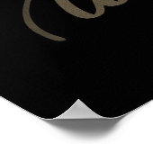 Inspirerend quote Goud en Zwart Poster (Hoek)