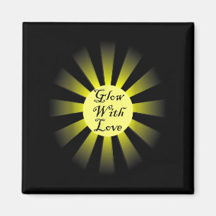 Inspirerend quote Graphic Glow Met Liefde Motivat Magneet