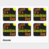 Inspirerend Quote Grote Dag - Vandaag is een Zonne Vierkante Sticker (Vel)