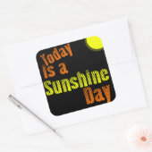 Inspirerend Quote Grote Dag - Vandaag is een Zonne Vierkante Sticker (Envelop)