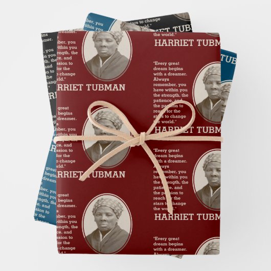  Inspirerend Quote HARRIET TUBMAN Inpakpapier Vel (In situ)