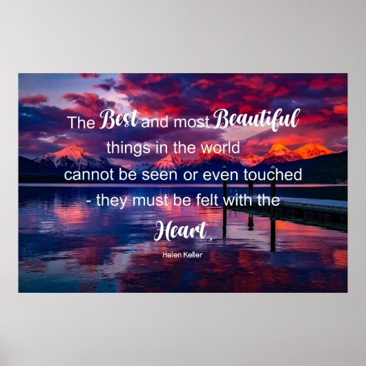 Inspirerend quote: Helen Keller Poster (Voorkant)