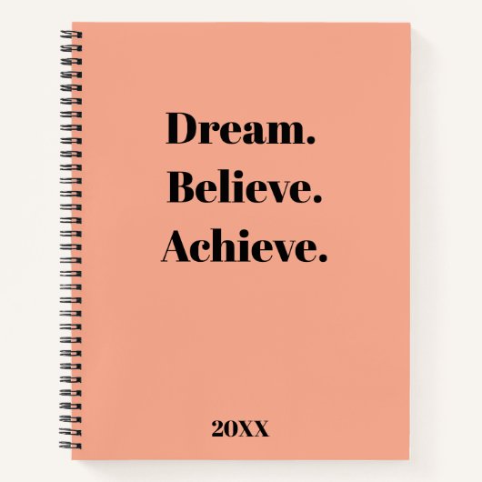 Inspirerend Quote Journal & Planner Ontwerp Notitieboek (Voorkant)