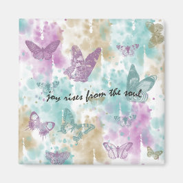 Inspirerend quote Joy Rises from the Soul Magneet