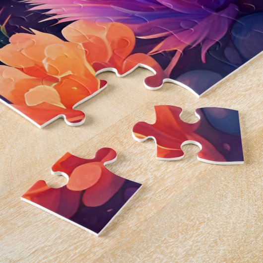 inspirerend quote, kleurrijk cactus landschap legpuzzel (Zijkant)