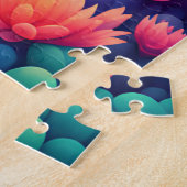 inspirerend quote, kleurrijk cactus landschap legpuzzel (Zijkant)